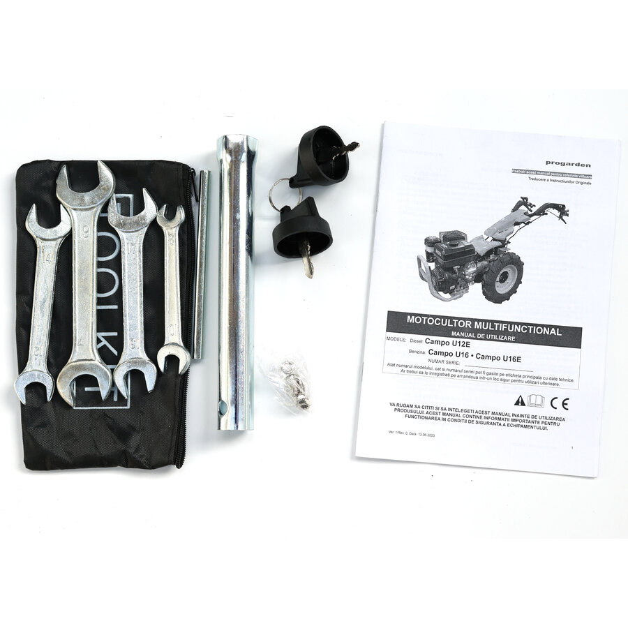 Motocositoare multifunctionala Campo U16E/BC120M 14CP benzina 120cm 2 lame mobile inclinare lama