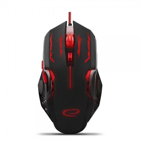 Mouse Gaming Apache EGM403R 2400DPI Cablu USB 1.5M Negru/Rosu