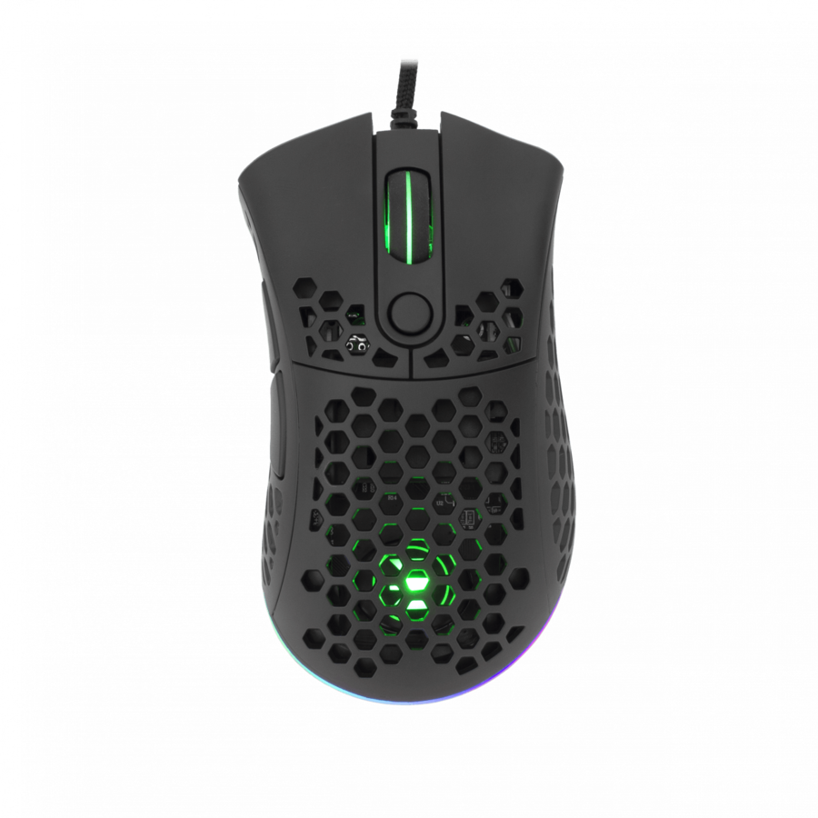 Mouse Gaming ESL-M56 SHURIKEN 19000DPI Iluminare RGB Negru