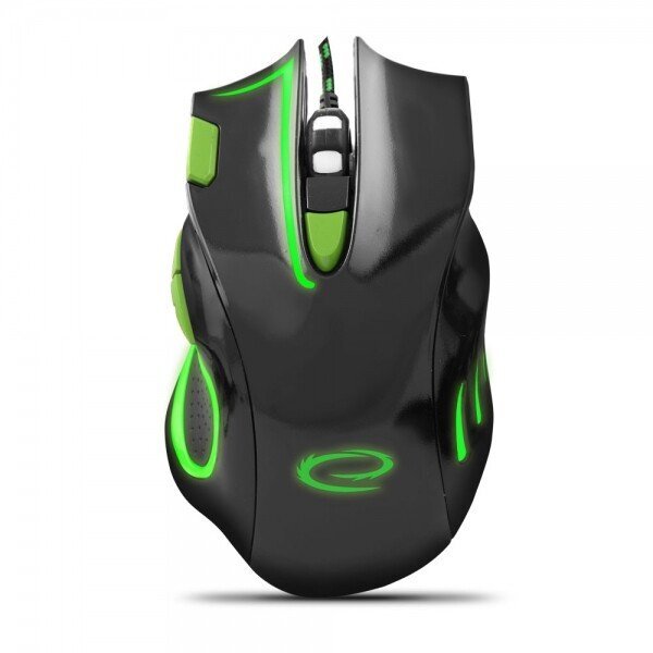 Mouse Optic Hawk EGM401KG Gaming 2400Dpi 1.5M Usb Negru/Verde