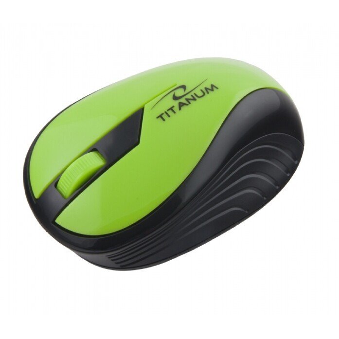 Mouse Optic Wireless Rainbow TM114G 1000Dpi Negru/Verde