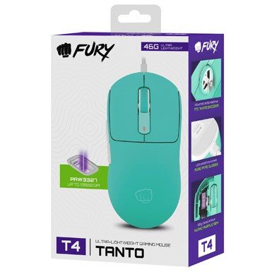 Mouse Tanto T4 RGB 12000dpi 1000Hz Optic Verde