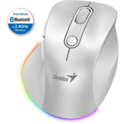 Mouse Wireless Ergo 9000S PC Sau NB BT+2.4GHz Optic 2400dpi Butoane/Scroll 6/1 Alb Sidefat