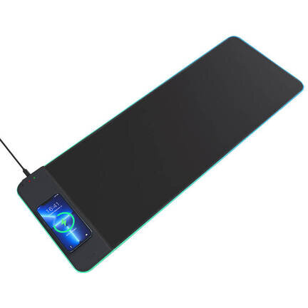 Mousepad Gaming T543-F-ACBK Iluminare LED RGB Functie de Incarcare Wireless 15W Negru
