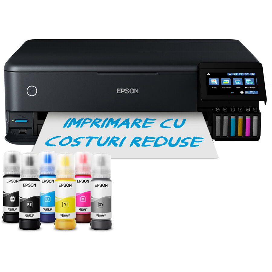 Multifunctionala L8180 CISS A3+ Color Inkjet MFP Negru