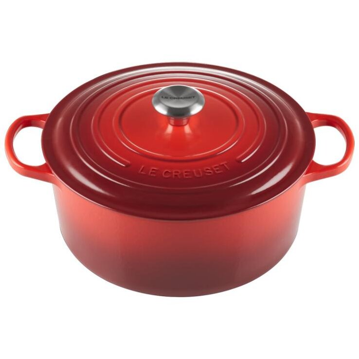 Oala Cu Capac Signature Roaster Round 24Cm Cherry Red