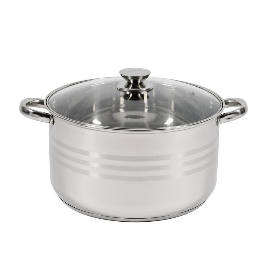 Oala Inox + Capac 9 Litri 28x15.5cm Argintiu