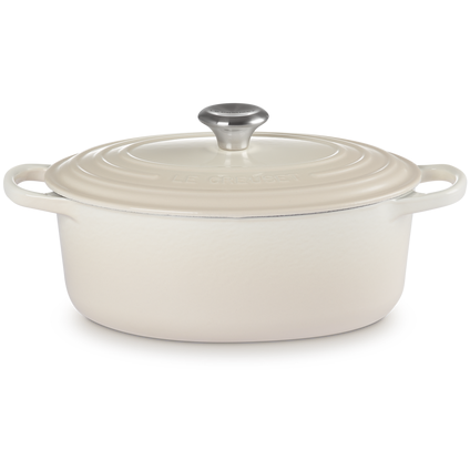 Oala Ovala cu Capac Signature Collection 31CM Fonta Emailata Meringue