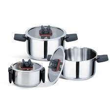 Oale Set De 6 Piese Din Inox Argintiu Cu Capac