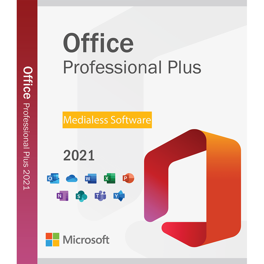 Office 2021 Professional Plus 32/64 bit Multilanguage Bind Medialess