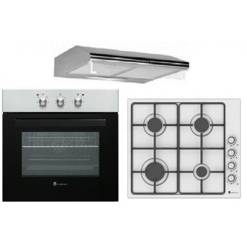 Pachet Cuptor Incorporabil Electric Roma Clasic Romaix  + Plita gaz Vera + Hota clasica Alfa Clasa Energetica A Inox