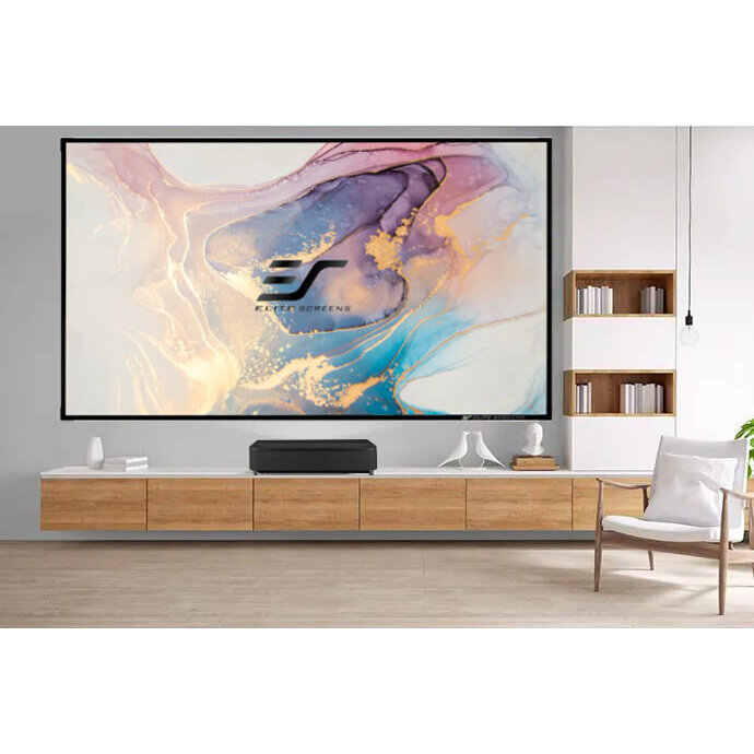 Pachet Proiectie Cu Videoproiector UST EH-LS800B Android TV 4000lm Si Ecran Fama Fixa Elitescreens AR100H