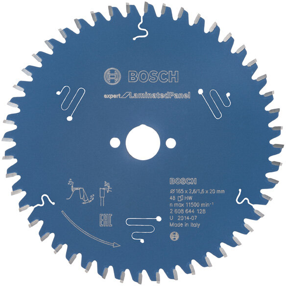 Panza Ferastrau Circular Expert Pentru Panouri Laminate 2.6x20x165mm 48T 1x Bucata