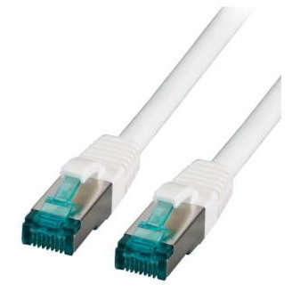 Patchcord S/FTP Cat 6A 0.5m White