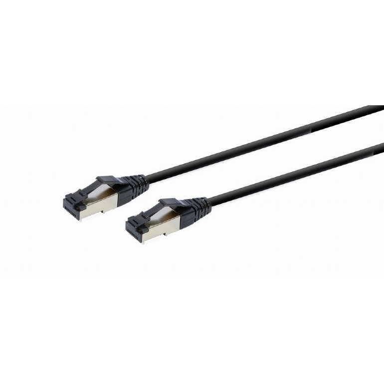 Patchcord S/FTP Cat8 0.25m Black