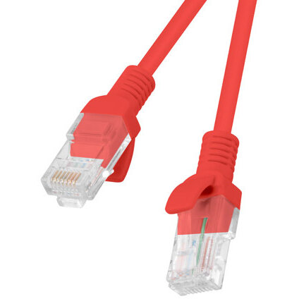 Patchcord UTP Cat 5E 0.25m Red
