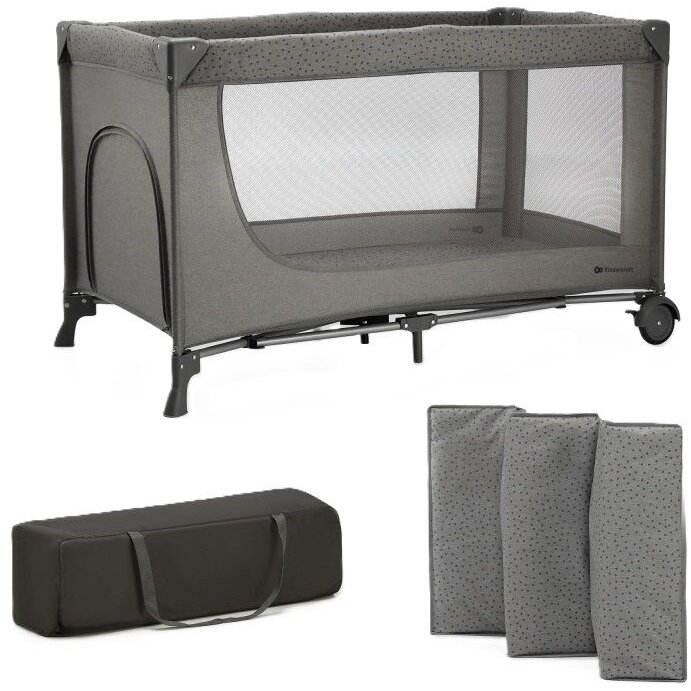 Patut Pliabil 2in1 JOY de la Nastere Gri