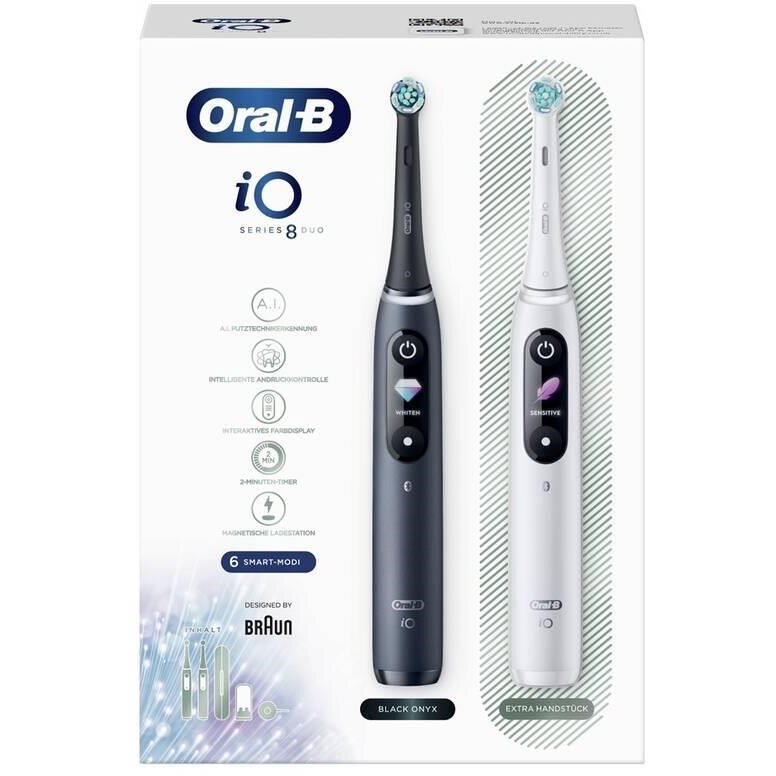Periuta De Dinti Electrica iO8 Series Duo Negru Onix / Alb