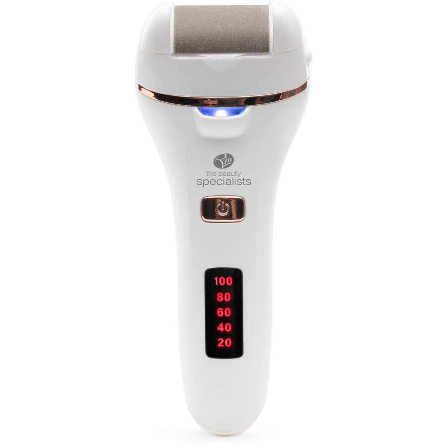 Pila Electrica pentru Talpi si Calcaie Go Smooth 60 Second PEDI4 2 Capete Interschimbabile IPX5 Incarcare USB Alb