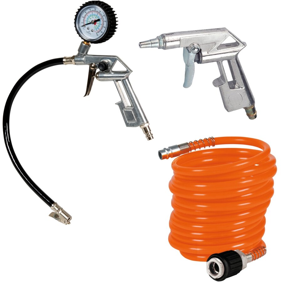 Pistol De Explozie Set Aer Comprimat 3 Piese Argintiu