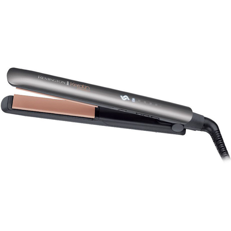 Placa de indreptat parul Keratin Protect S8598 invelis ceramic  230°C  Gri/Aramiu