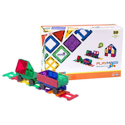 Placi Magnetice 153 3D Tren 50xBucati In Set Multicolor