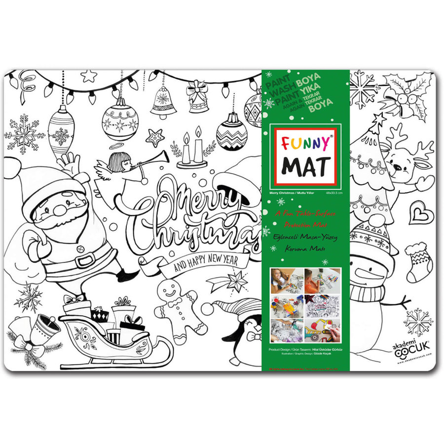 Plansa de Colorat Craciun fericit