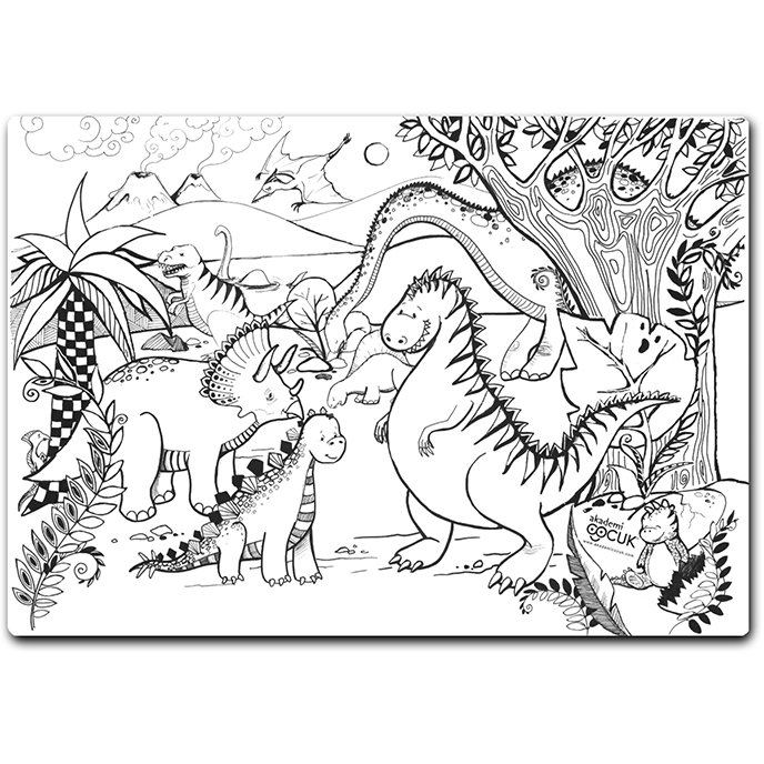 Plansa pentru Colorat Dinozauri