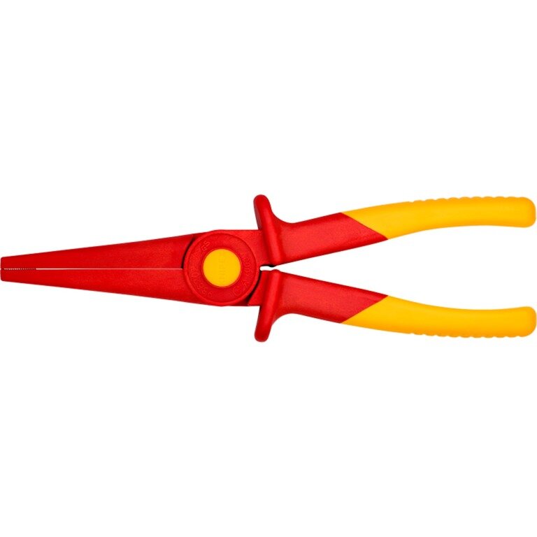 plastic snipe nose pliers 98 62 02 (red/yellow, serrated gripping surfaces, insulated, VDE-tested)