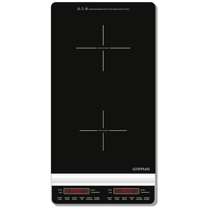 Plita cu Inductie Dubla Dinamiko Deep 1800+1300W Afisaj Digital Negru