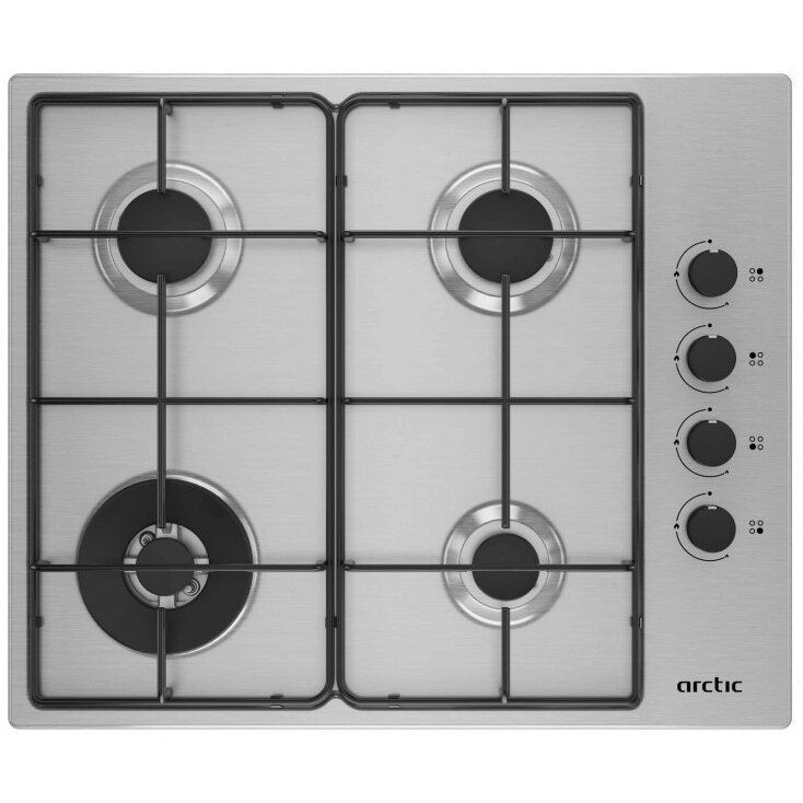 Plita Incorporabila ARGW64123SX Gaz 4 Arzatoare Aprindere Electrica Arzator Wok Inox