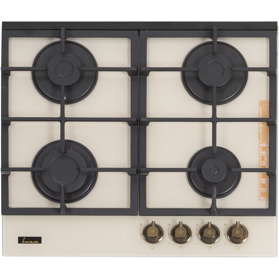 Plita incorporabila FBH-S4IWF-GRBG Gaz 4 arzatoare Crem Glass