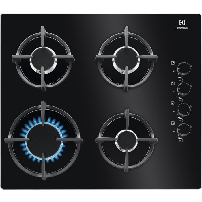 Plita Incorporabila Gaz KGG6407K 4 Arzatoare Sticla Neagra