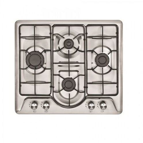 Plita Incorporabila pe Gaz Roma Caro 4 Arzatoare Gratare Emailate Aprindere Electrica Inox
