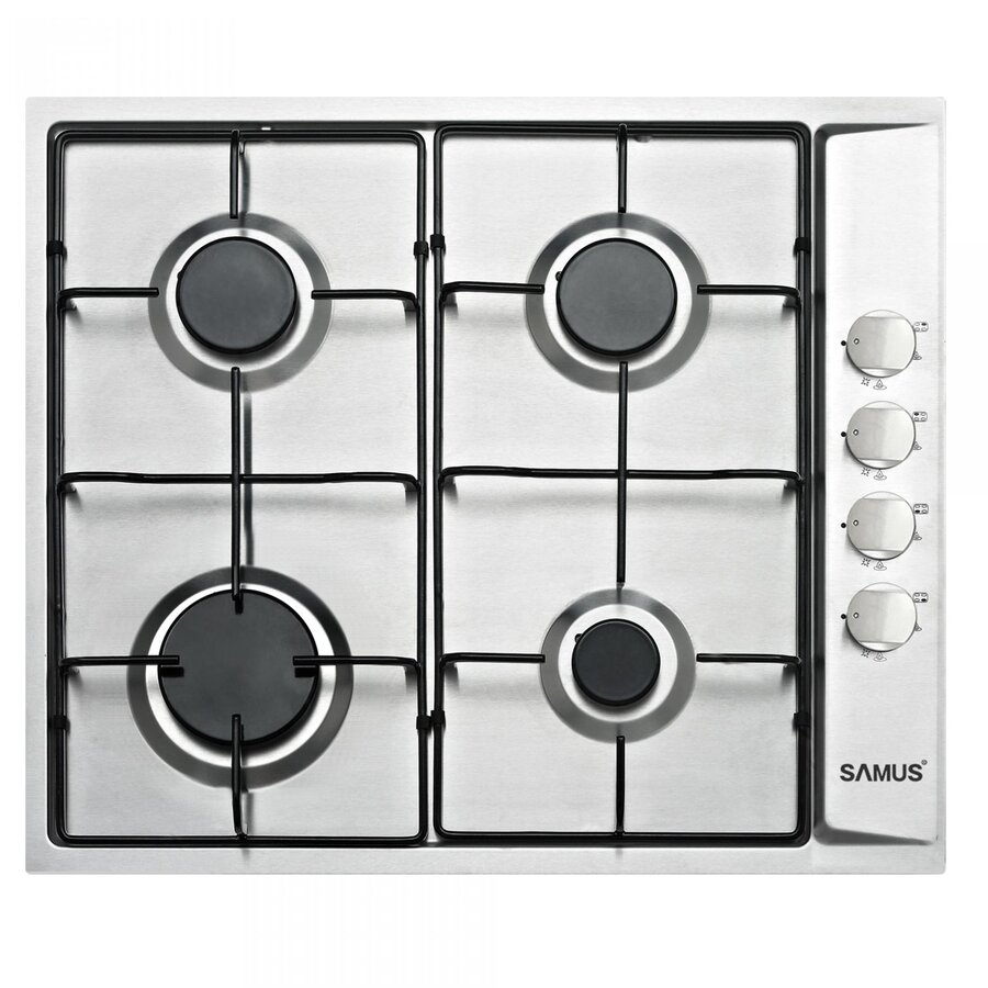 Plita Incorporabila PSG-64SX Gaz Gratare Metalice Latime 58cm Inox