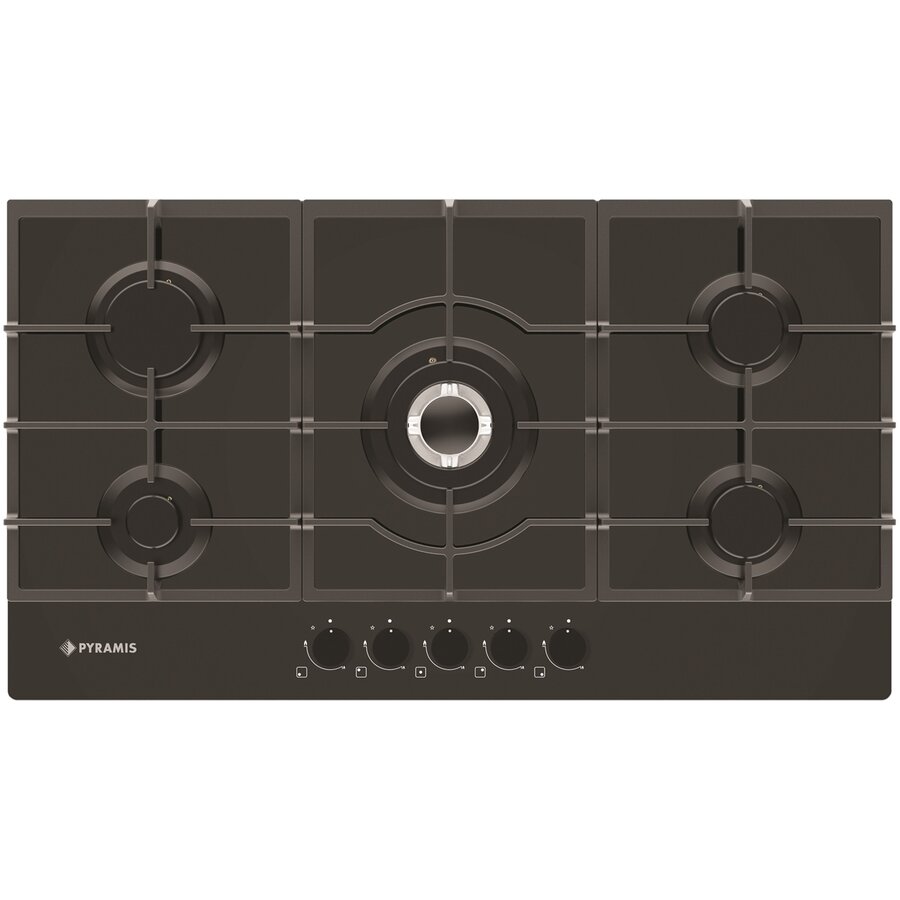 Plita pe Gaz 5.90 Wok Sticla Neagra