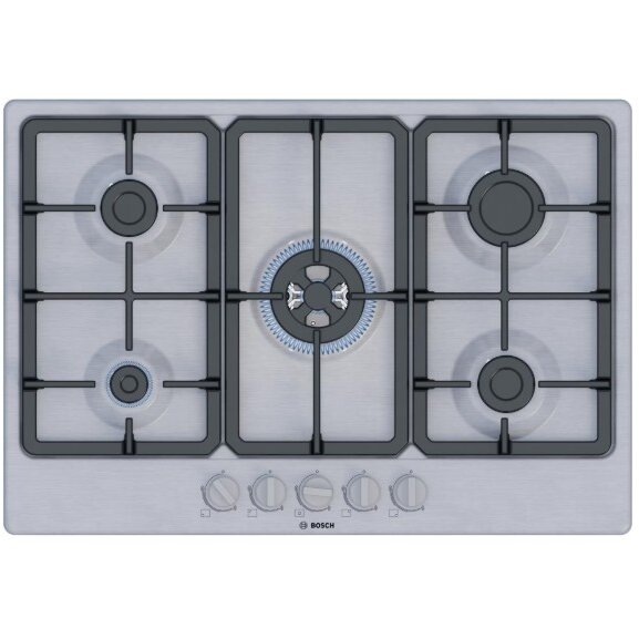 Plita PGQ7B5K90 Incorporabila Gaz Arzator Wok 5 Arzatoare Gratar Fonta Wok 75Cm Inox