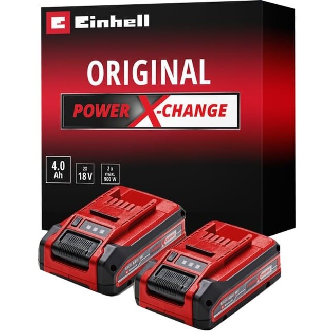 Power-X-Change TWIN-PACK 18V 4.0Ah battery, red/black, 2 pieces, without charger