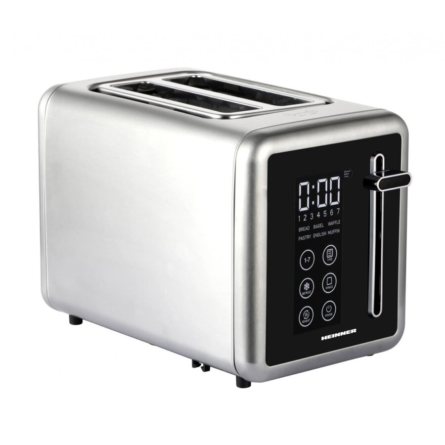 Prajitor de Paine HTP-DD900BKSS 2 Felii 7 Niveluri de Rumenire 900W Inox