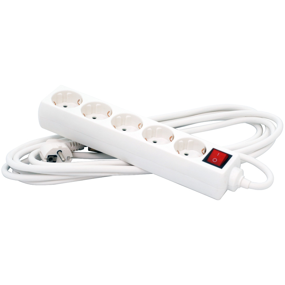 Prelungitor cu protectie PP-5-18 5 prize 1.8m alb