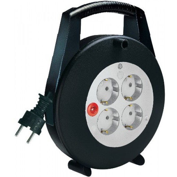 Prelungitor derulator 149924 Vario-Line 4 prize 5m negru