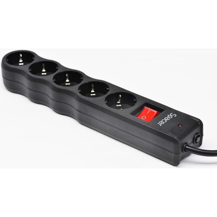 Priza cu protectie prelungitor 5 prize 1.8m Spacer Defender