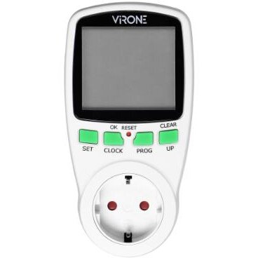 Priza Programabila VIRONE DT-1(GS) 230V 16A 12/24H IP20 16 Programe Alb