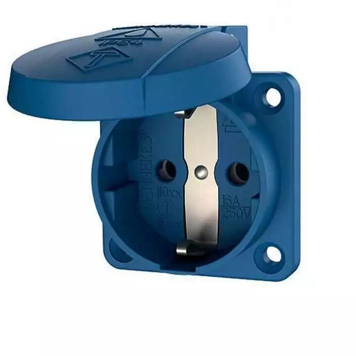 Priza Schuko Cu Capac 16A 230V Albastru
