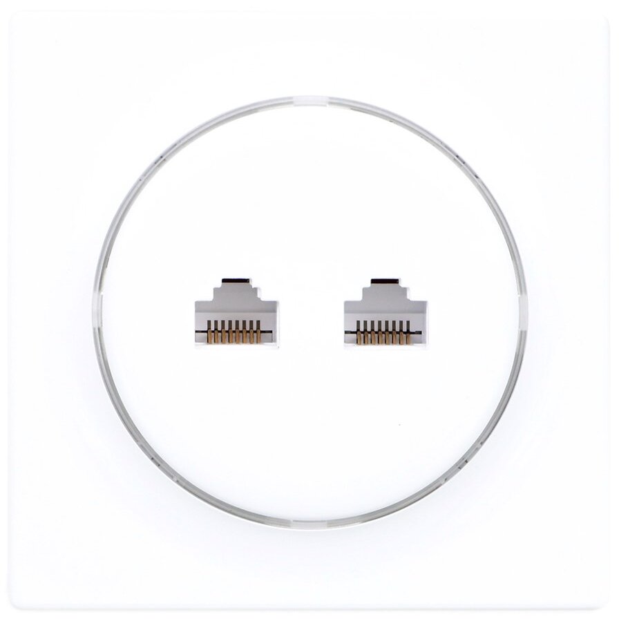 Priza Walli N 2 x RJ-45 Alb