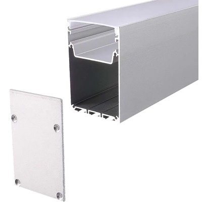 PROFIL ALUMINIU PENTRU BANDA LED 2M 50MM X 75MM ALB