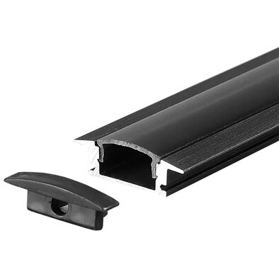 Profil Banda LED 2M 24.7MMx7MM   Aluminiu  Negru