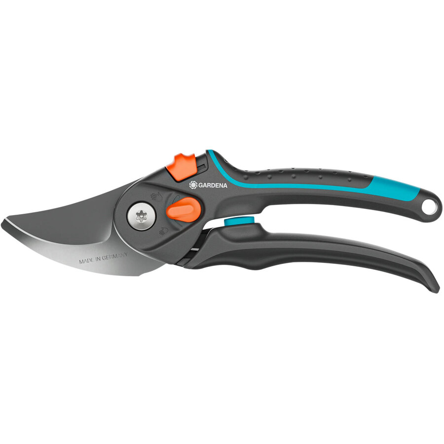 Pruning Shears PremiumCut Pro Flex (grey/turquoise, bypass, handle width continuously adjustable)
