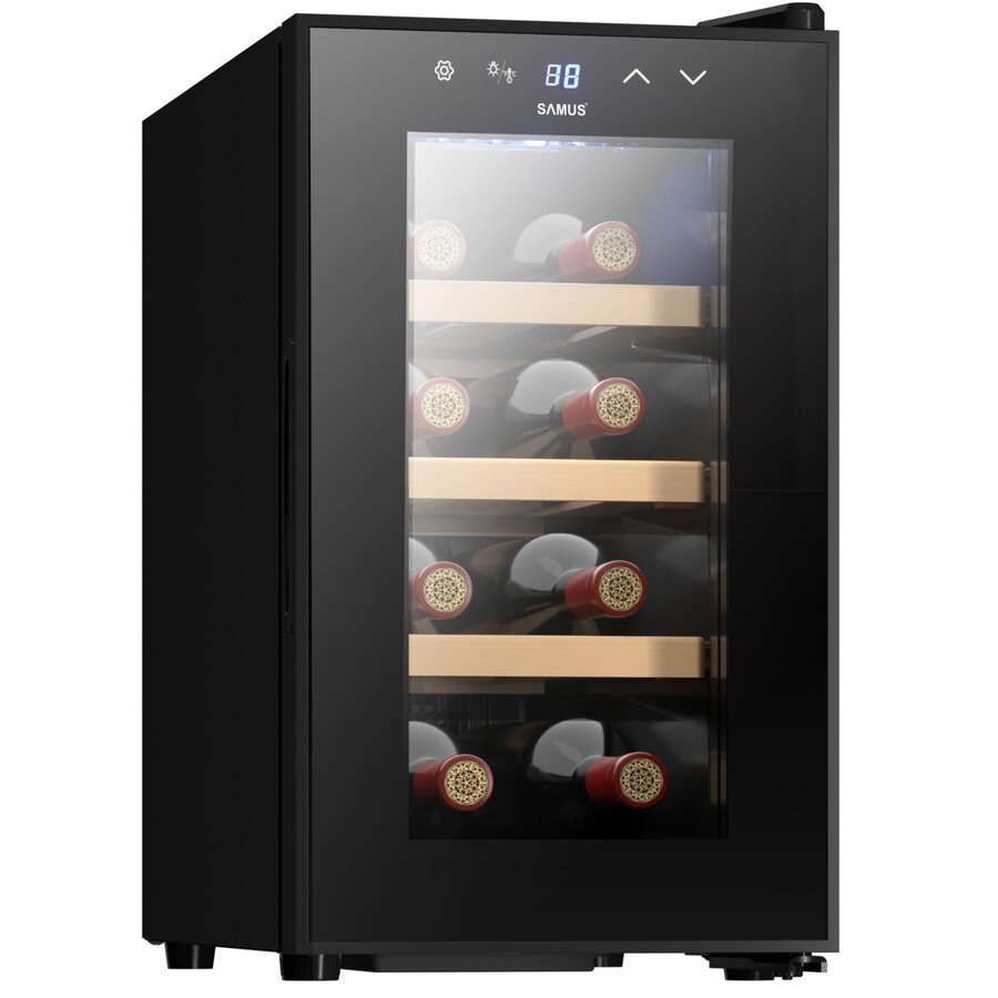 Racitor Vinuri SRV25LM8 Termoelectric 21L 3 Rafturi Lemn Clasa E Negru