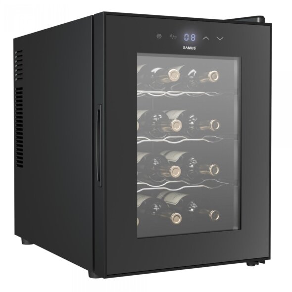 Racitor Vinuri SRV37CR12 33L Capacitate 12 Sticle Control Tactil Clasa E Negru